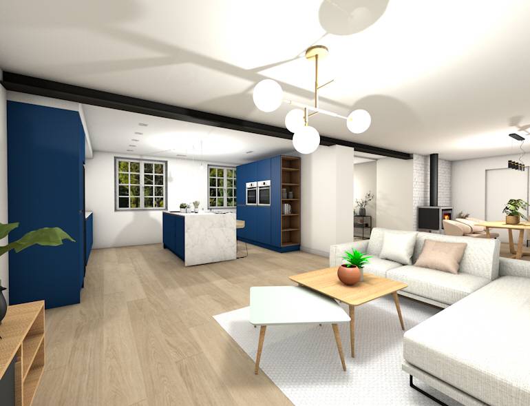 Votre Maison des Années 70 de 200 m² à Charly : Un Projet de Rénovation Intérieure Réalisé par une architecte d’intérieur chez Aproplac