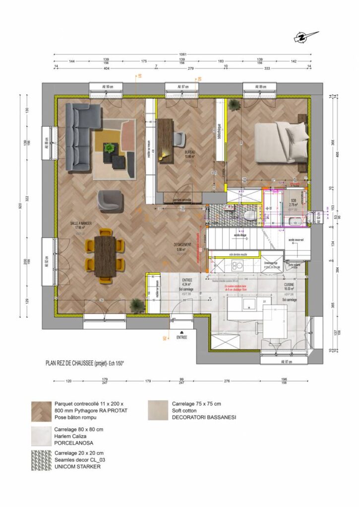 plan architecte intérieur monts d'or